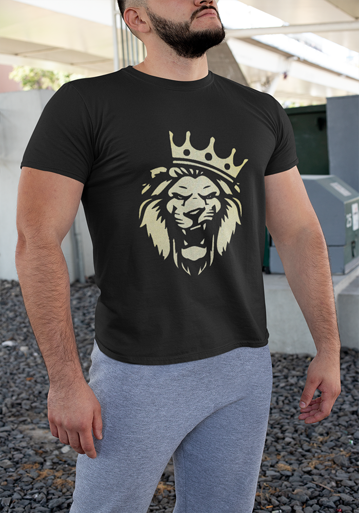 The Lion King Men's Scar Decorative Mane T-Shirt, Charcoal Heather / XL